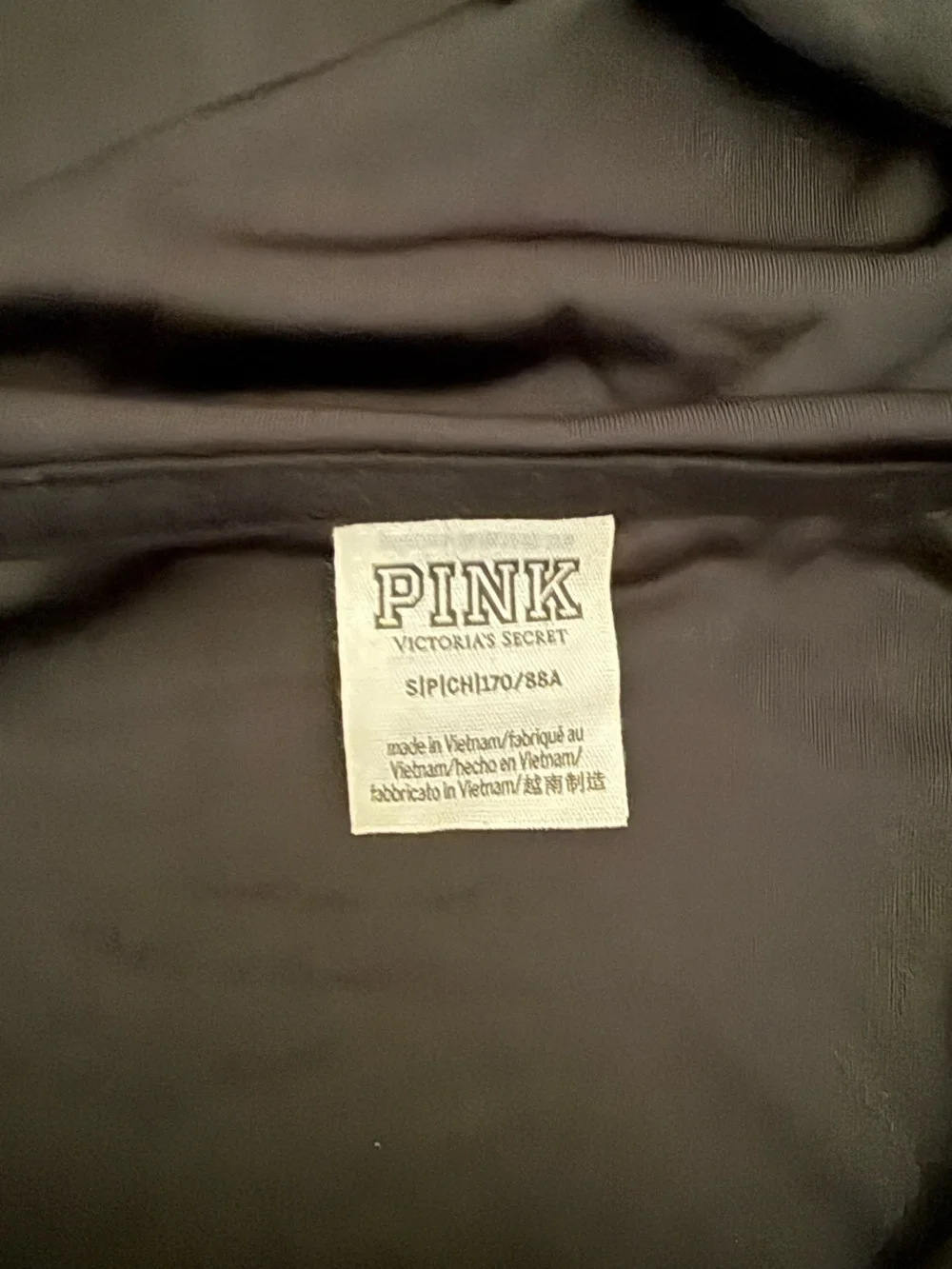 PINK Victoria's Secret Black Velour Sweatset with Rhinestone Logo - Picture 3 of 5